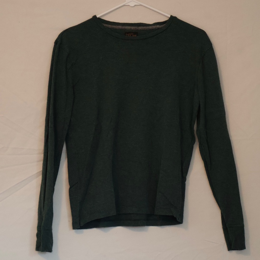 J-Crew Long Sleeve Green Shirt